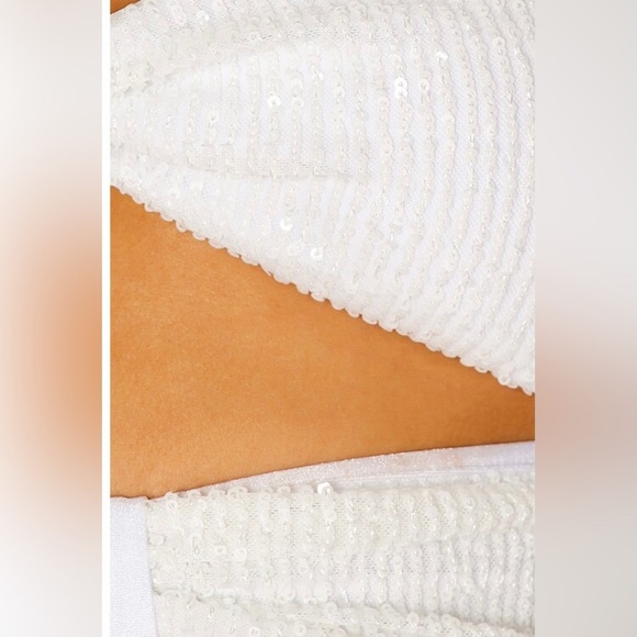 Adriana Degreas White Sequin High Leg Swimsuit - Picture 4 of 6